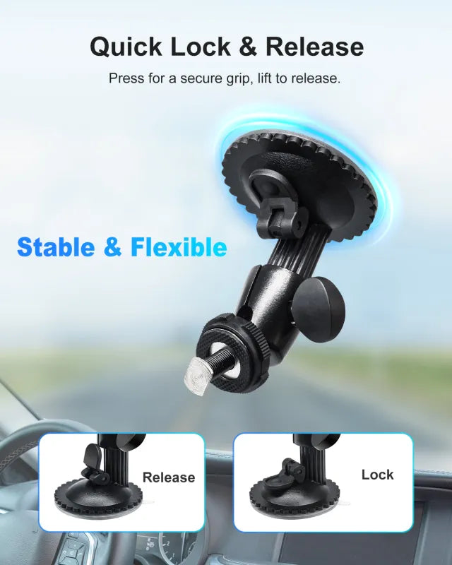 Windshield Suction Mount for Vision 1 Pro Camera Monitor System.