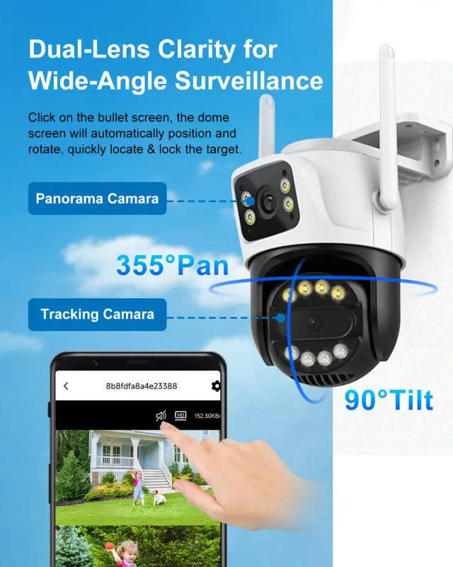 VISION 1 HOME - Dual Lens Outdoor Wireless Security Camera