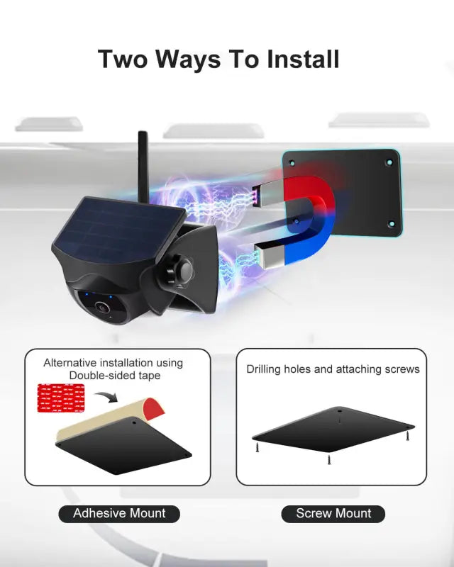 Magnetic Camera metal Fixing Plate for Aluminium,Caravan,RV,Plastic Vehicle base - Inc VAT
