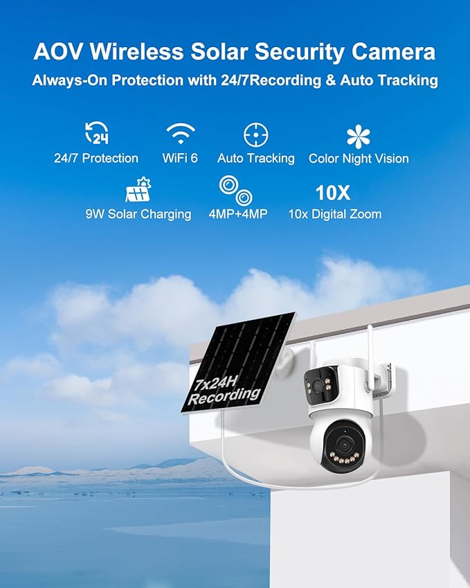 Vision 1 Home - Solar Powered 360 Double Camera