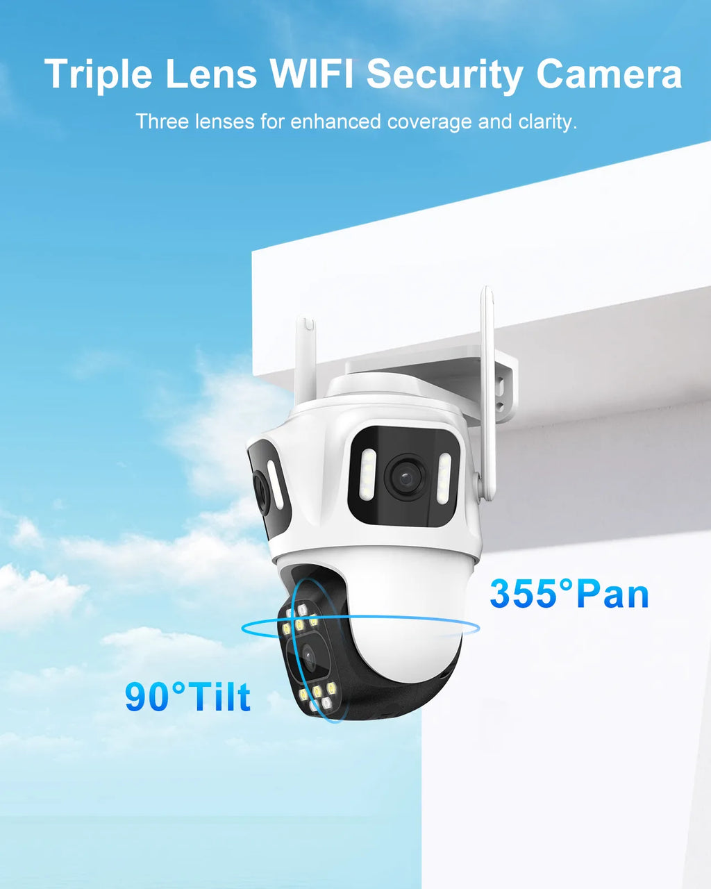 VISION 1 HOME - Triple Lens -  Security Camera - Inc VAT